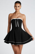 Juno Mini Dress - Black/White - Napalia