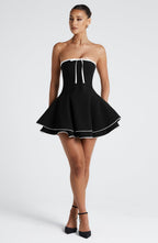Juno Mini Dress - Black/White - Napalia