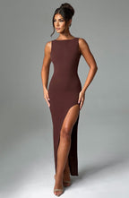 Kassandra Maxi Dress - Chocolate - Napalia