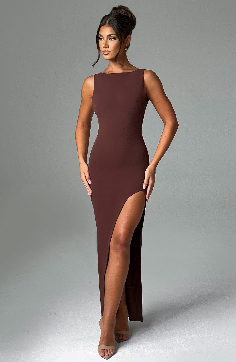 Kassandra Maxi Dress - Chocolate - Napalia