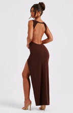 Kassandra Maxi Dress - Chocolate - Napalia