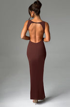 Kassandra Maxi Dress - Chocolate - Napalia