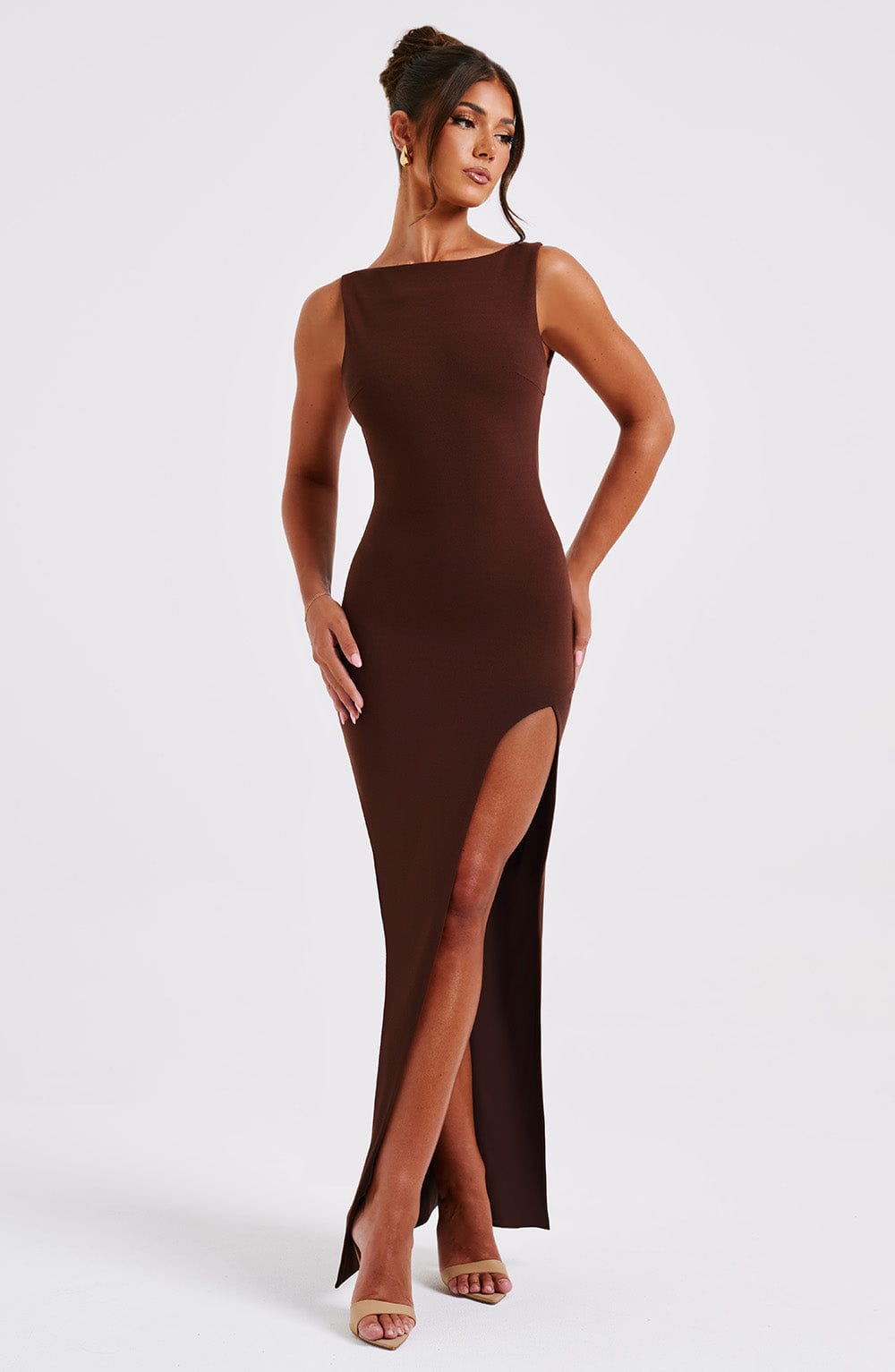 Kassandra Maxi Dress - Chocolate - Napalia