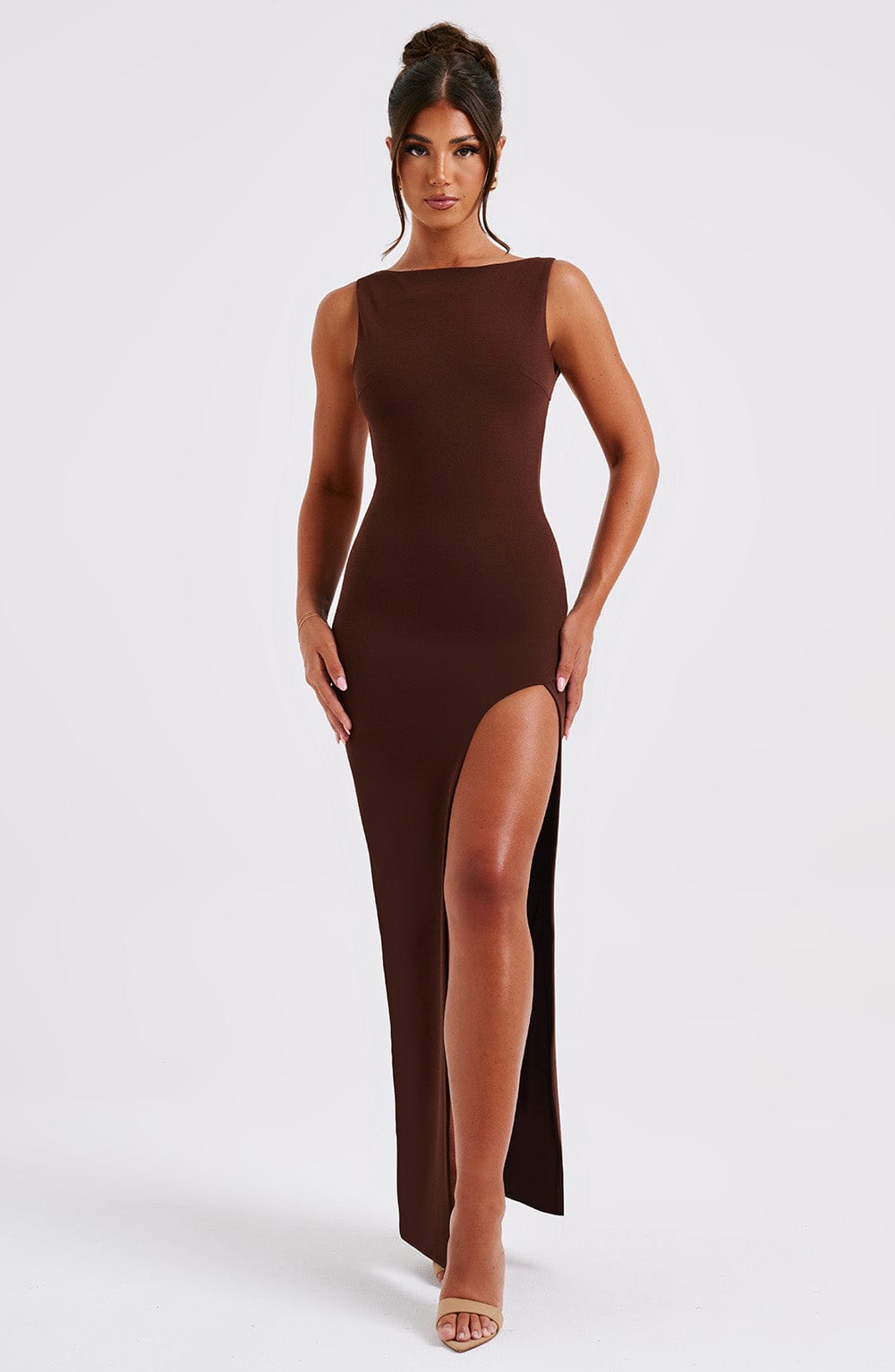 Kassandra Maxi Dress - Chocolate - Napalia