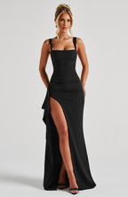Katana Maxi Dress - Black - Napalia