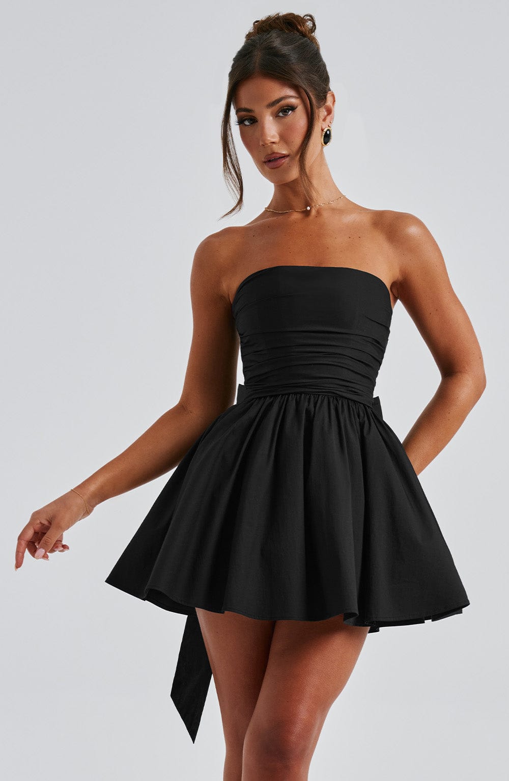 Katrina Mini Dress - Black - Napalia