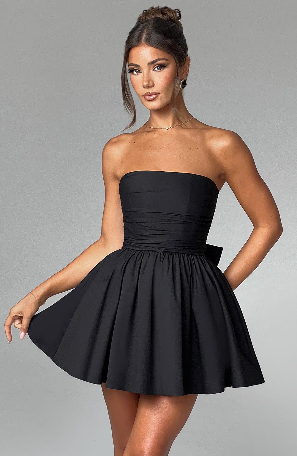 Katrina Mini Dress - Black - Napalia