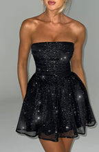 Katrina Mini Dress - Black Sparkle - Napalia