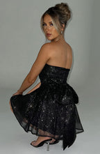 Katrina Mini Dress - Black Sparkle - Napalia