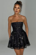 Katrina Mini Dress - Black Sparkle - Napalia