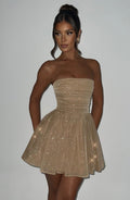 Katrina Mini Dress - Gold Sparkle - Napalia
