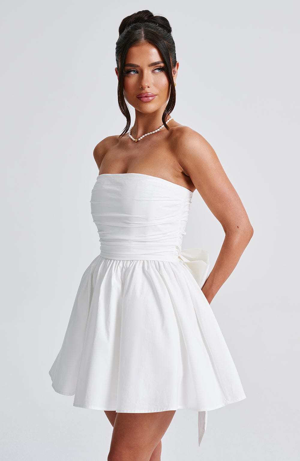 Katrina Mini Dress - Ivory - Napalia