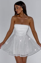 Katrina Mini Dress - Ivory Sparkle - Napalia