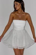 Katrina Mini Dress - Ivory Sparkle - Napalia
