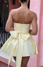 Katrina Mini Dress - Lemon - Napalia