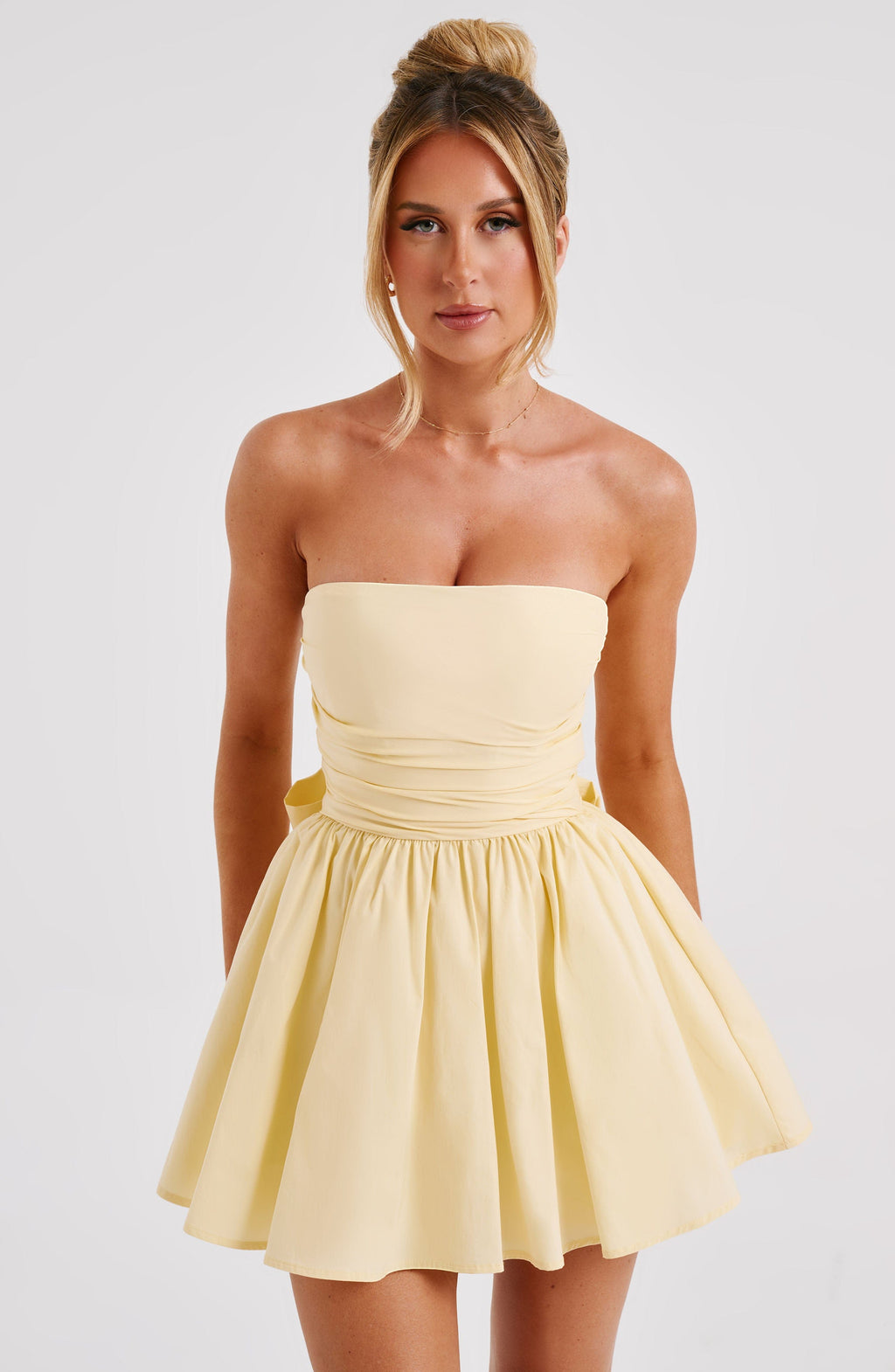 Katrina Mini Dress - Lemon - Napalia