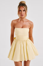 Katrina Mini Dress - Lemon - Napalia
