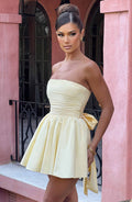 Katrina Mini Dress - Lemon - Napalia