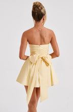 Katrina Mini Dress - Lemon - Napalia