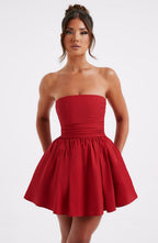 Katrina Mini Dress - Red - Napalia