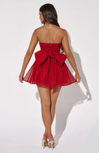 Katrina Mini Dress - Red Sparkle - Napalia