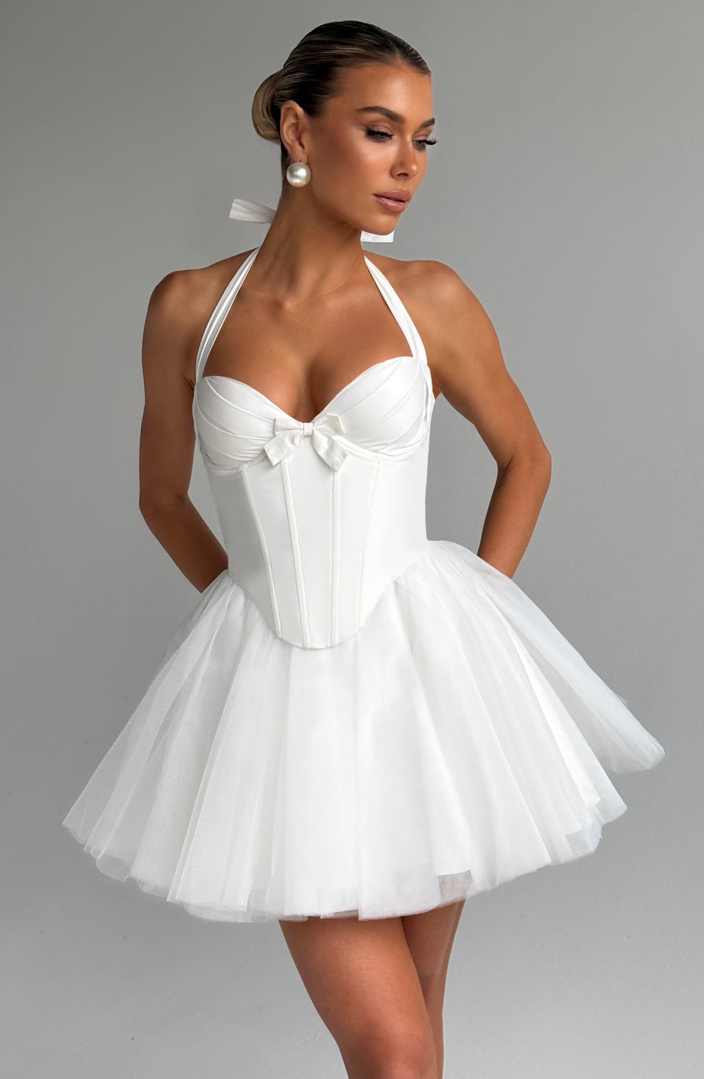 Keely Mini Dress - Ivory - Napalia