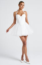 Keely Mini Dress - Ivory - Napalia