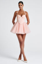 Keely Mini Dress - Soft Peach - Napalia