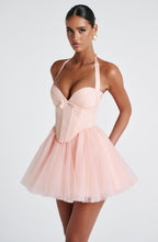 Keely Mini Dress - Soft Peach - Napalia