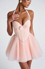 Keely Mini Dress - Soft Peach - Napalia