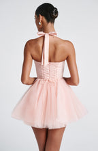 Keely Mini Dress - Soft Peach - Napalia