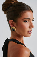 Kennedy Earrings - Black/Gold - Napalia