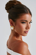 Kennedy Earrings - Ivory/Gold - Napalia