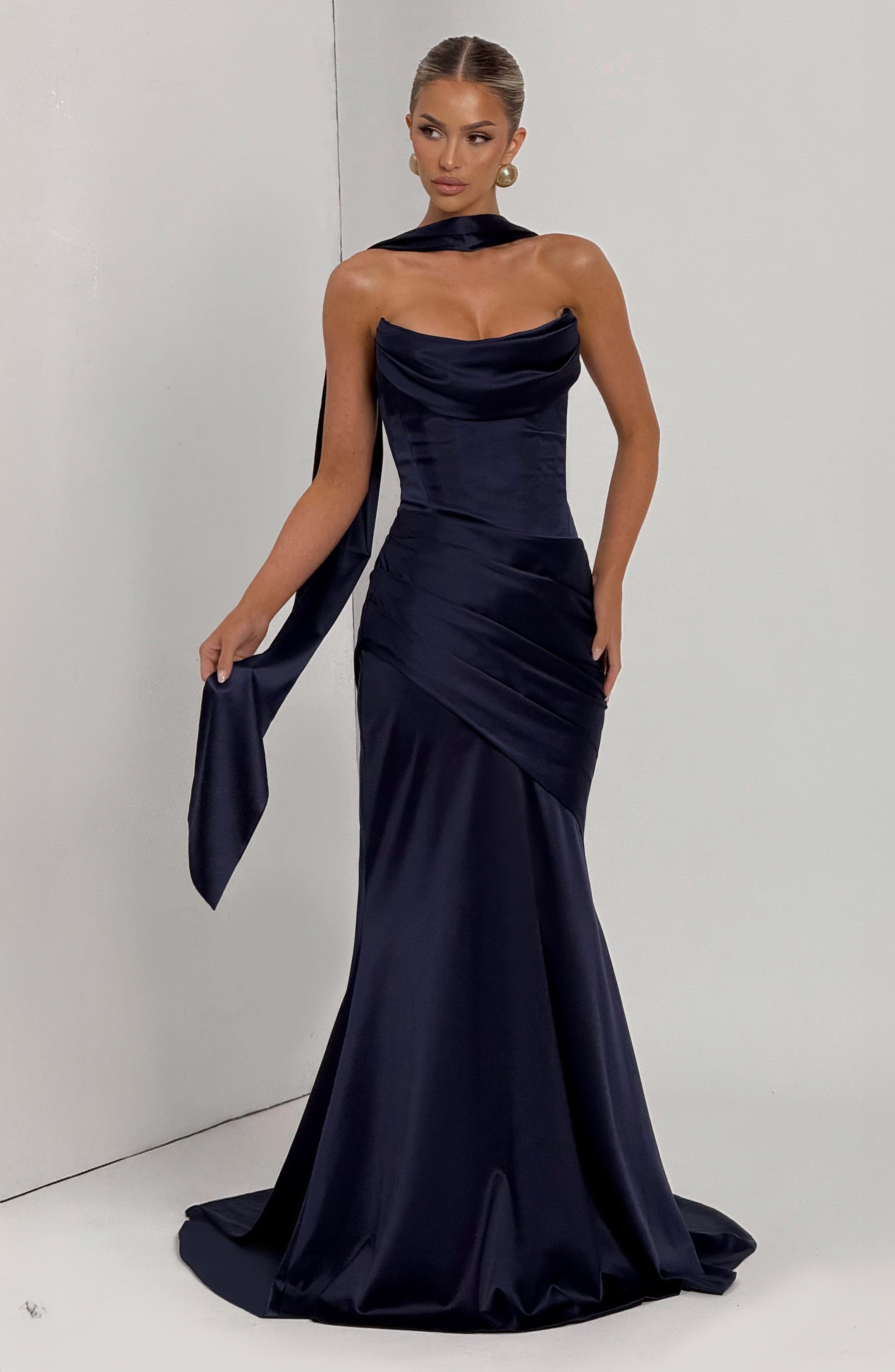Kensington Maxi Dress - Navy - Napalia