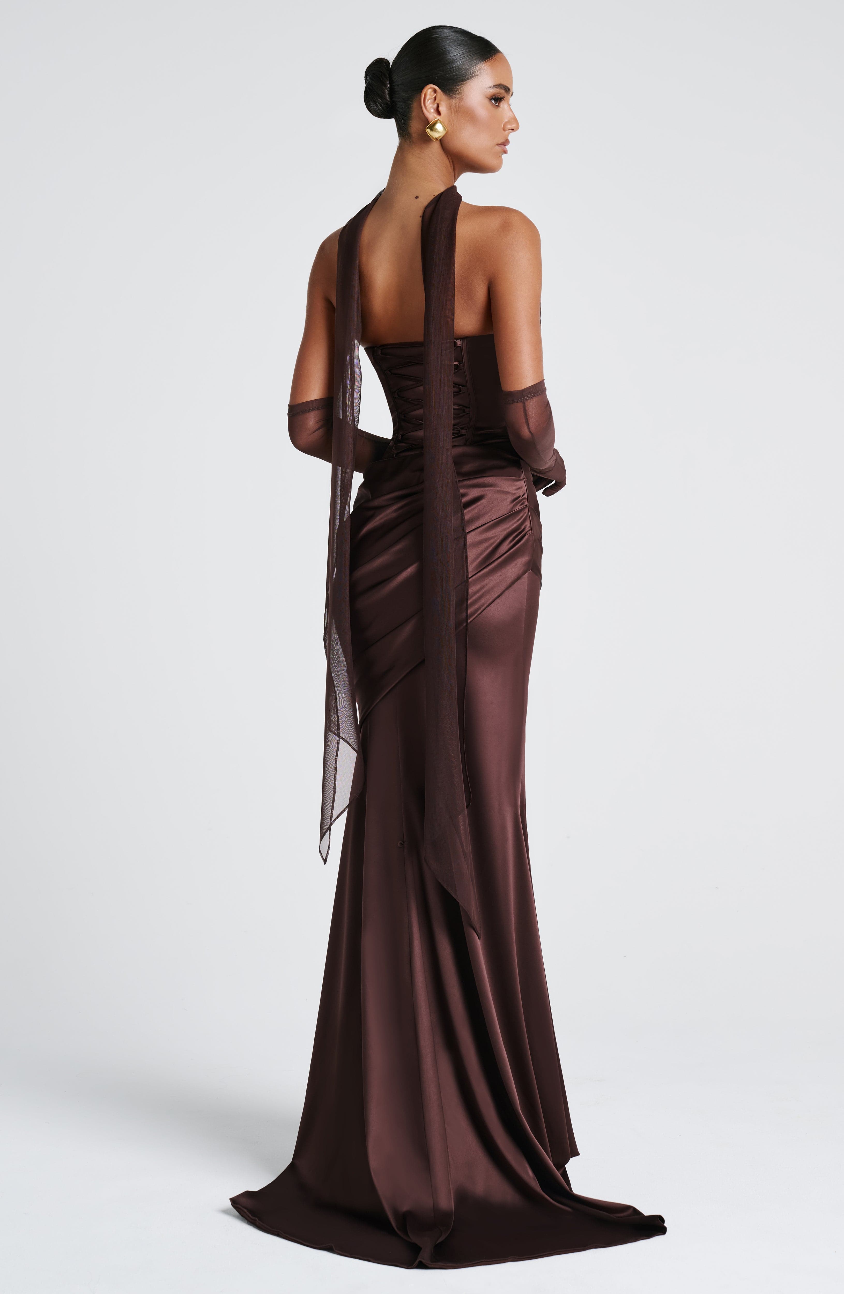 Kensington Maxi Dress - Plum Brown - Napalia