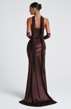 Kensington Maxi Dress - Plum Brown - Napalia