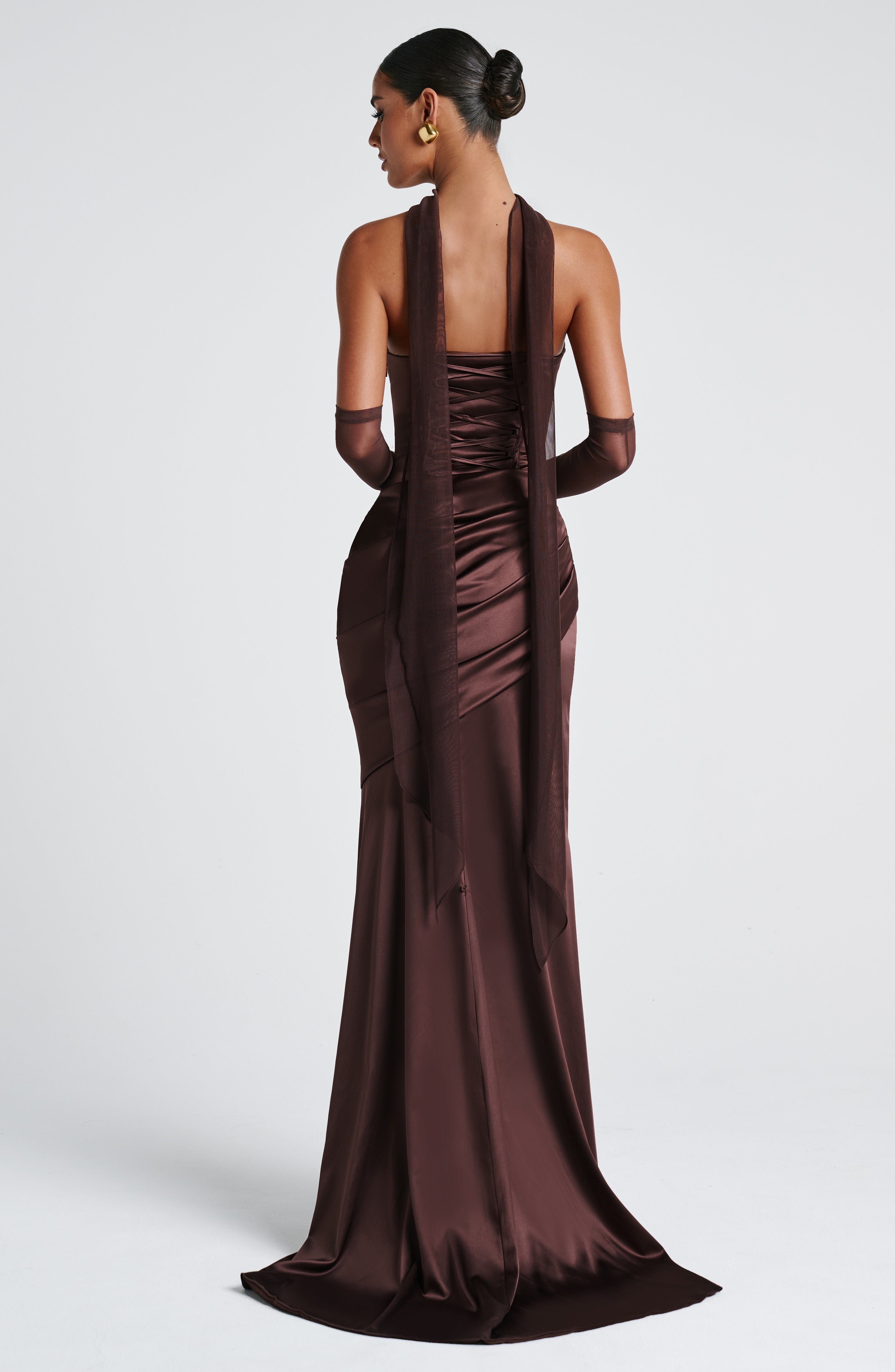 Kensington Maxi Dress - Plum Brown - Napalia