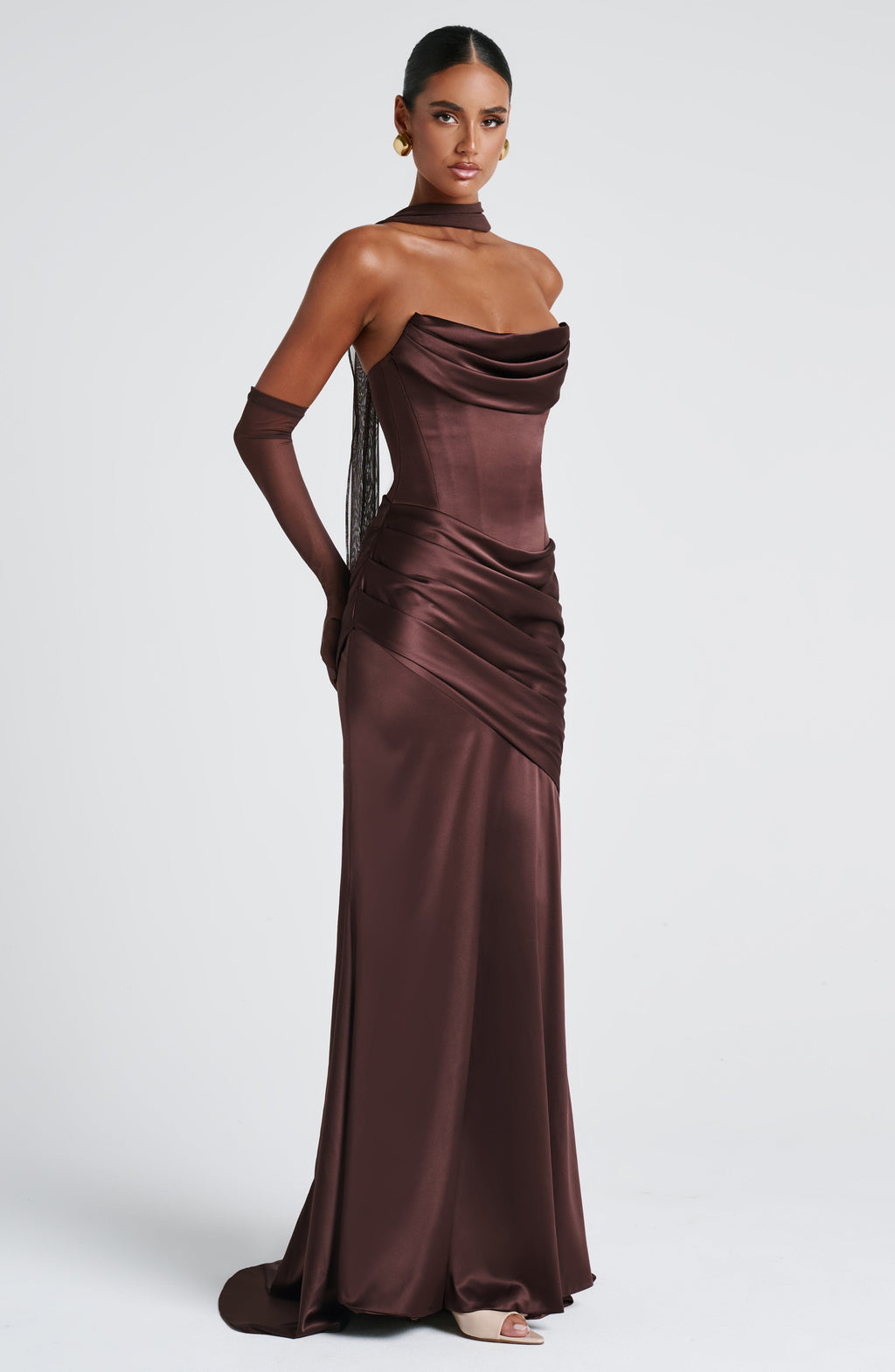 Kensington Maxi Dress - Plum Brown - Napalia