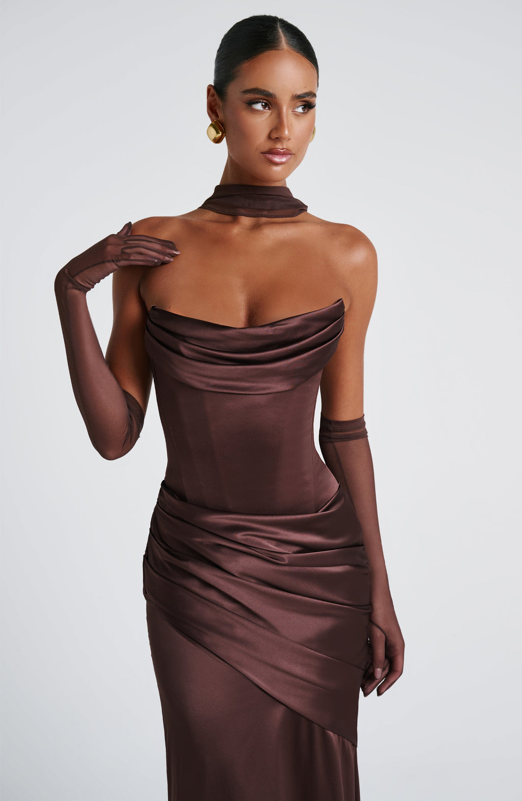 Kensington Maxi Dress - Plum Brown - Napalia