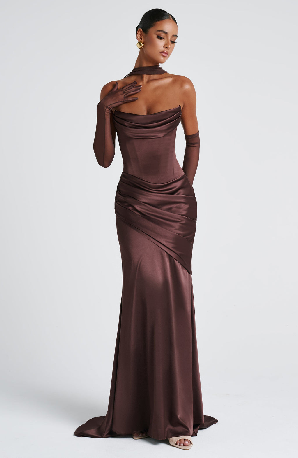 Kensington Maxi Dress - Plum Brown - Napalia