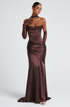 Kensington Maxi Dress - Plum Brown - Napalia