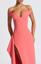 Khalesia Maxi Dress - Coral Pink - Napalia