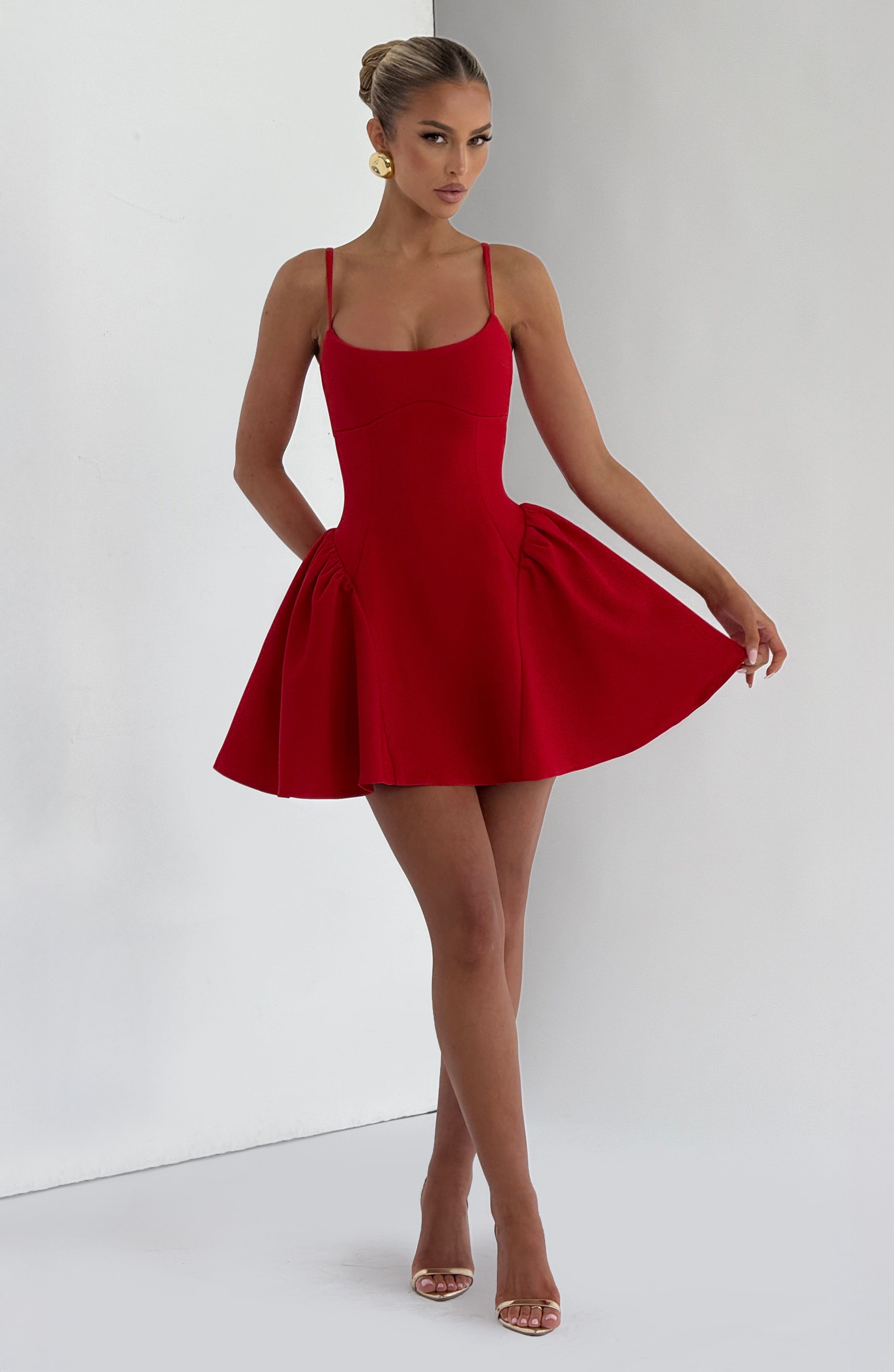 Kiah Mini Dress - Red - Napalia