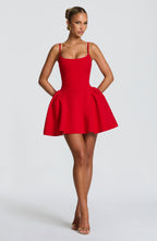 Kiah Mini Dress - Red - Napalia