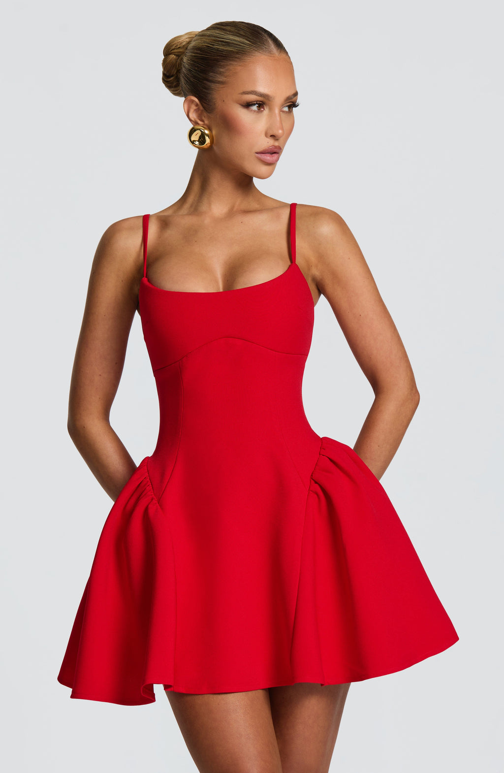 Kiah Mini Dress - Red - Napalia