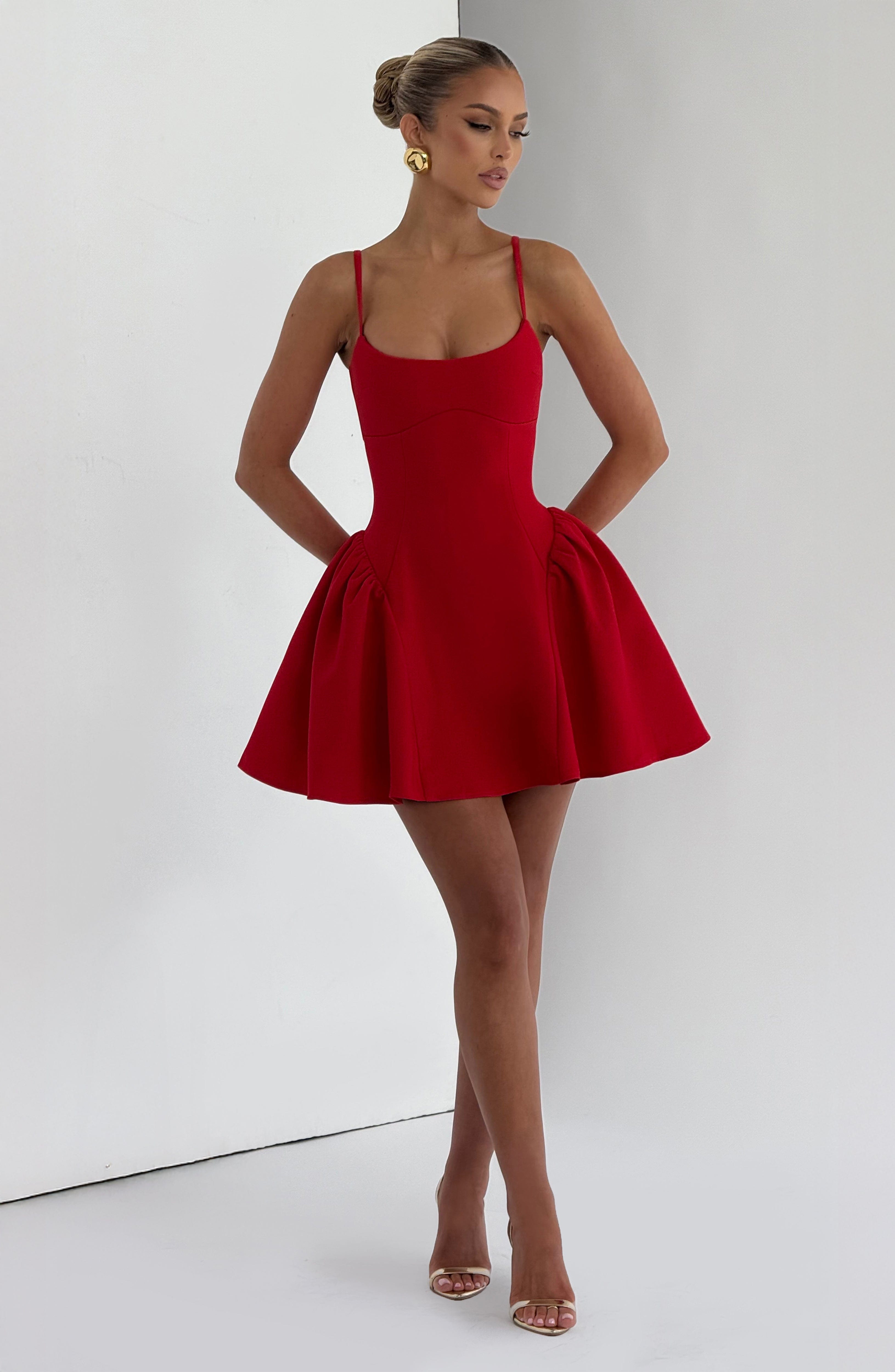 Kiah Mini Dress - Red - Napalia
