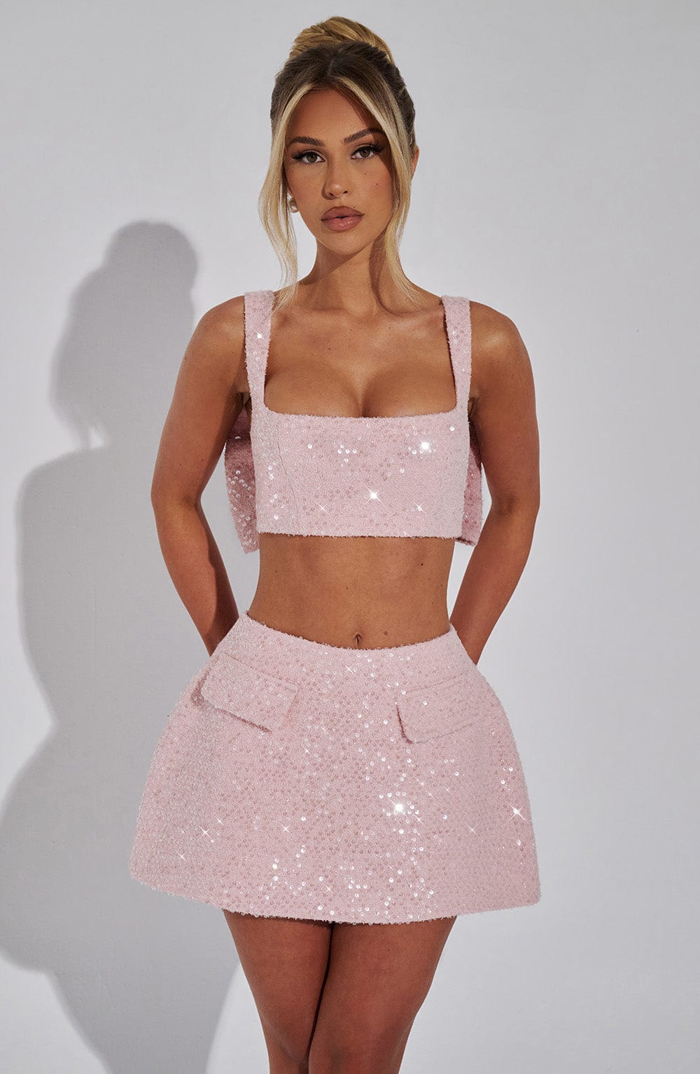 Kiri Mini Skirt - Blush - Napalia