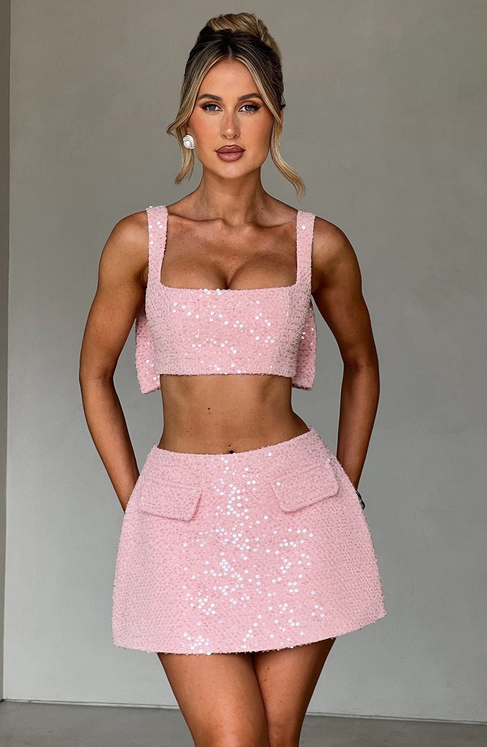 Kiri Mini Skirt - Blush - Napalia
