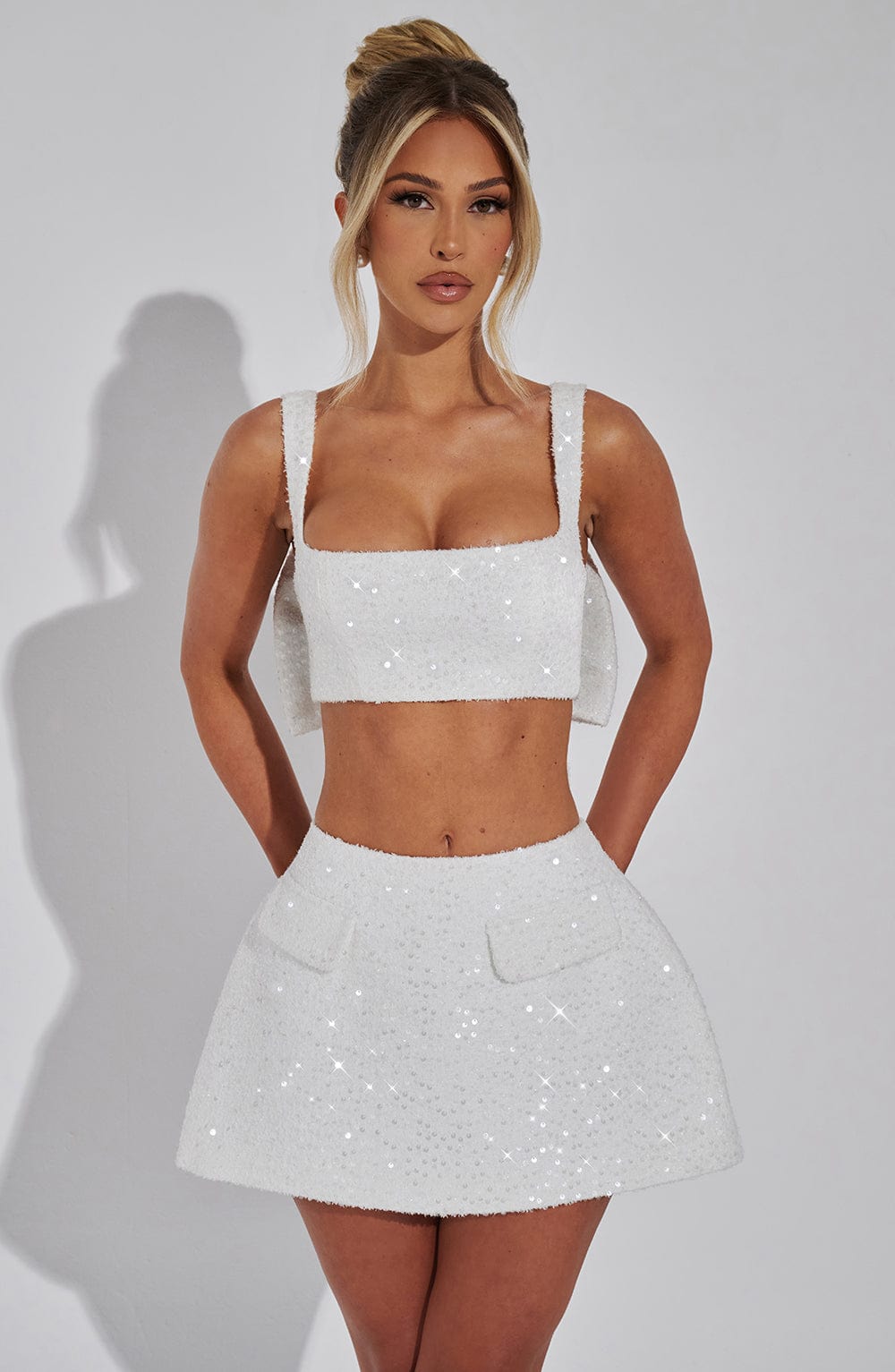 Kiri Mini Skirt - Ivory - Napalia