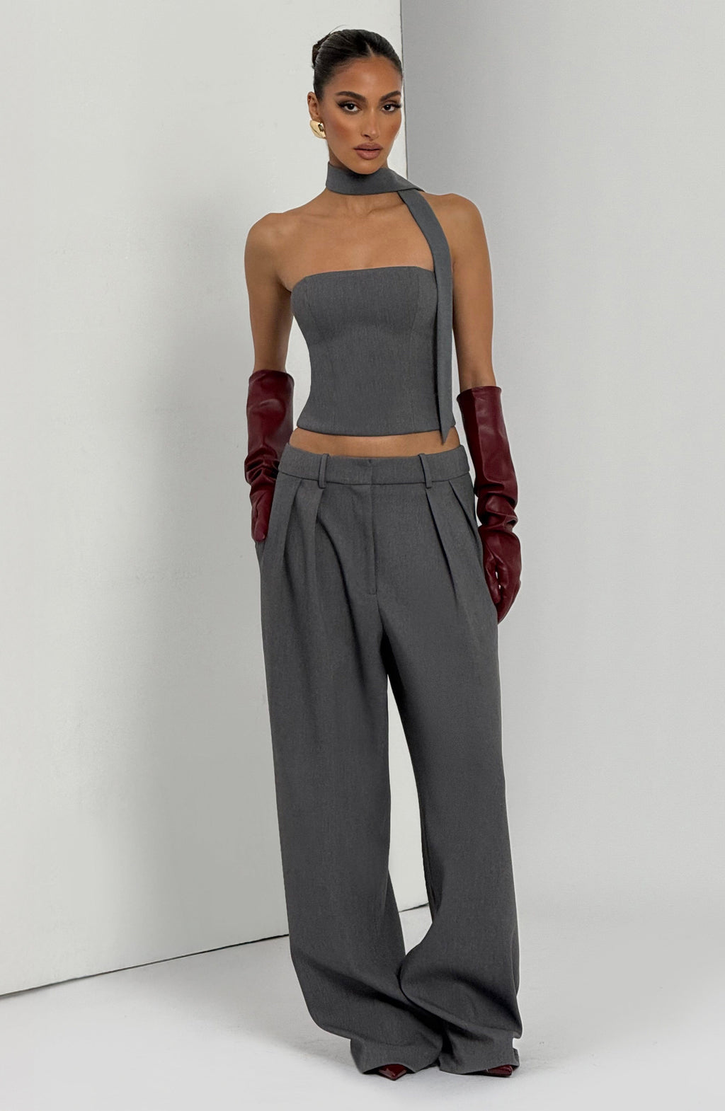Kirsty Pants - Grey Marl - Napalia